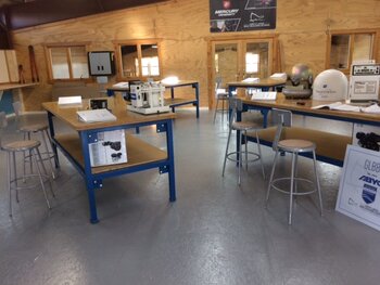 Custom Workbench Frames. We designed and built sturdy workbench frames for a technical school in Northern Michigan.