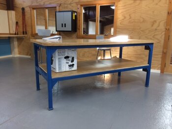 Custom Workbench Frame. We designed and built sturdy workbench frames for a technical school in Northern Michigan.
