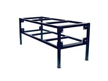 The Custom Workbench Frame as sold - allowing the customer to add their choice of surfaces and paint color after receiving.